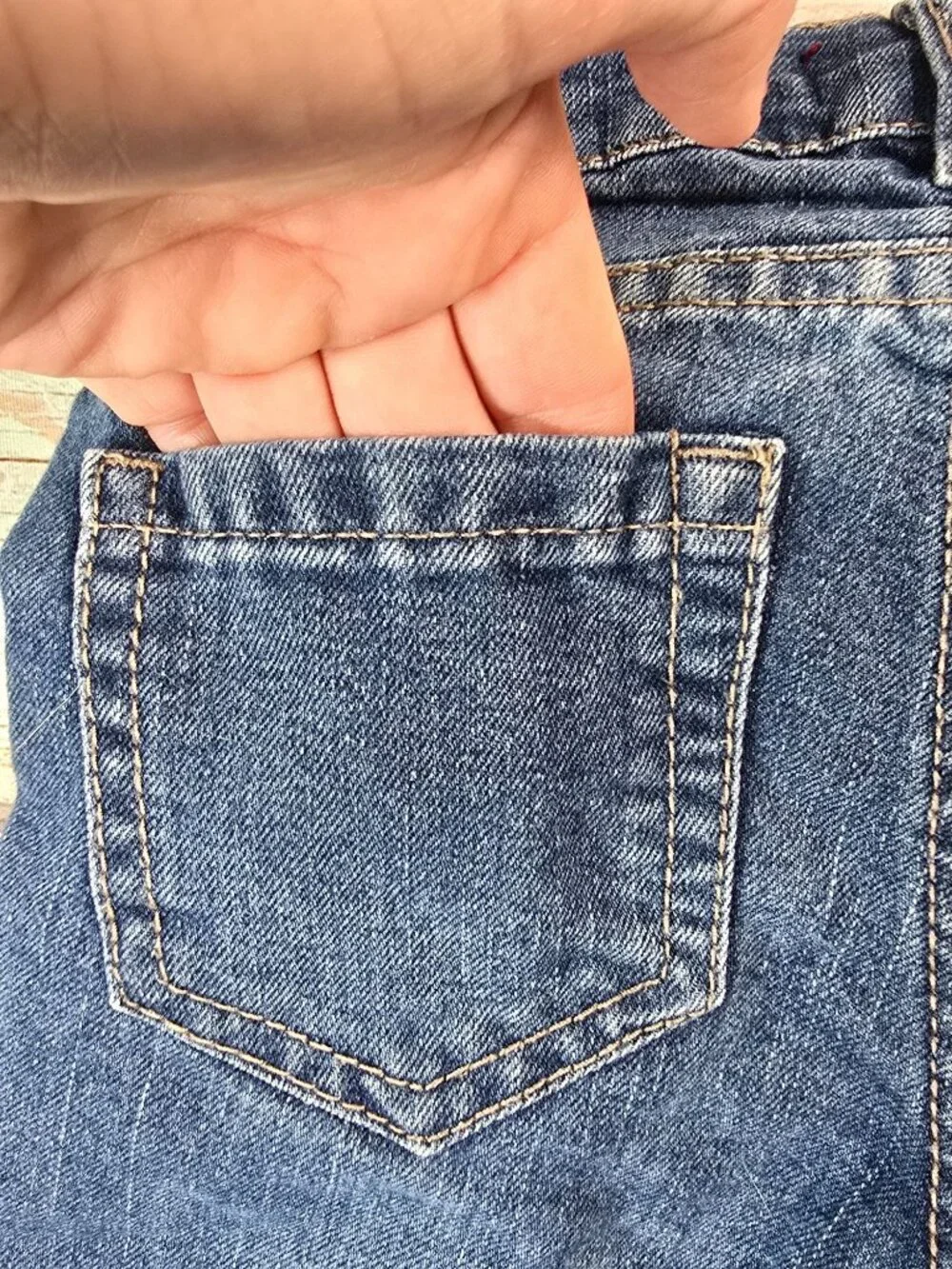 7 For All Mankind Toddler Girls Blue Denim Jeans Size 2T Made In China